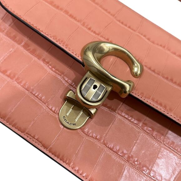 Coach Studio Shoulder Bag Crocodile-embossed Leather in Light Coral - Picture 10 of 14